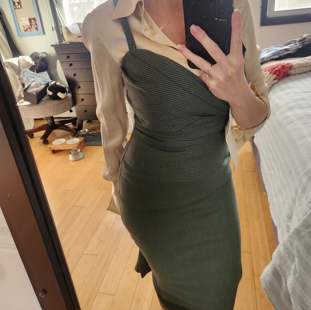 New with tags STOP STARING green dress size small.